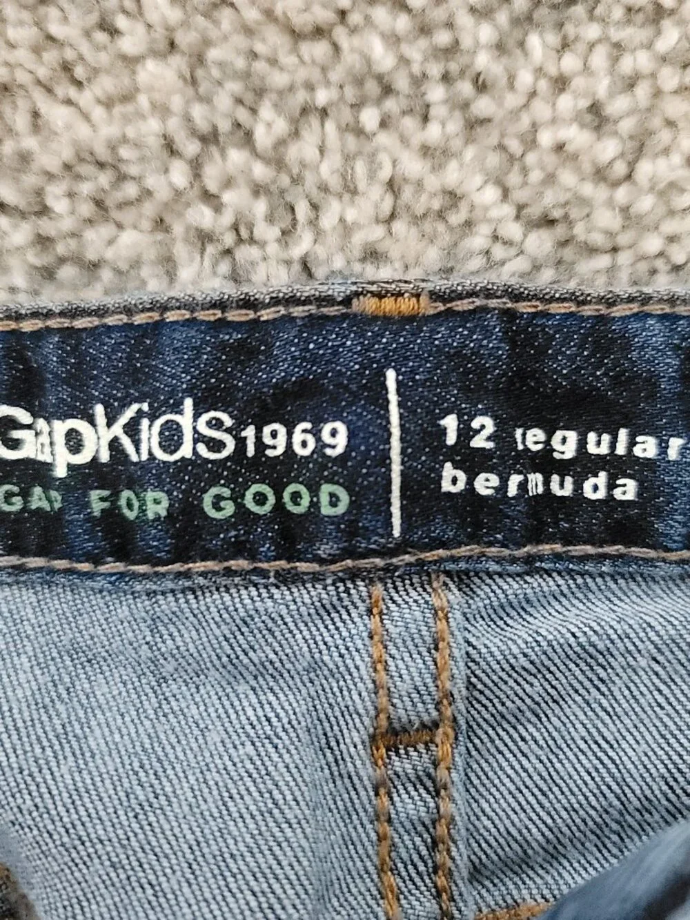 GAP Kids - Gap for good Jean Bermuda Shorts Girls  12 Regular- Adjustable Waist
